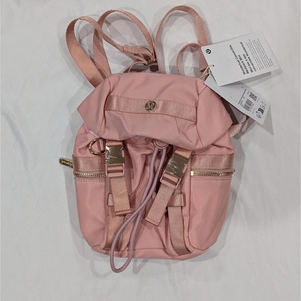 Lululemon Wunderlust Convertible Backpack Mini Pink 3L Crossbody Bag NWT - Picture 3 of 8